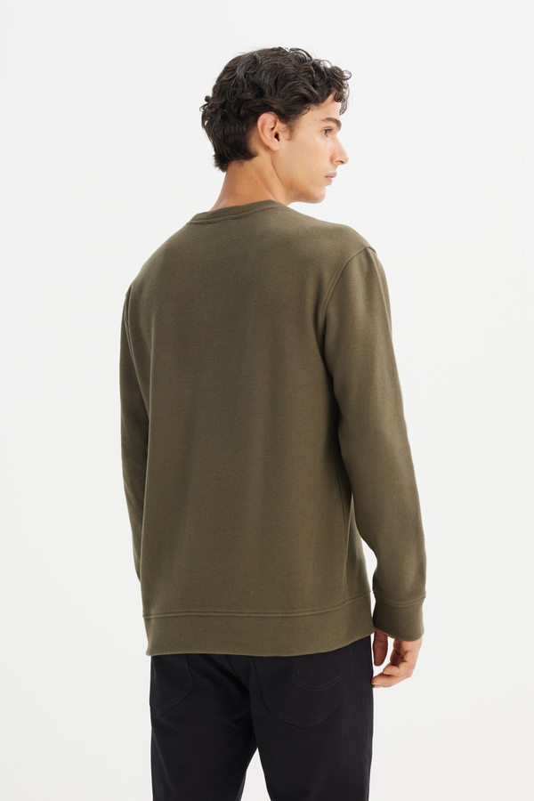 Wrangler Regular Fit Normal Kesim Bisiklet Yaka Selanik Örgü Sweatshirt