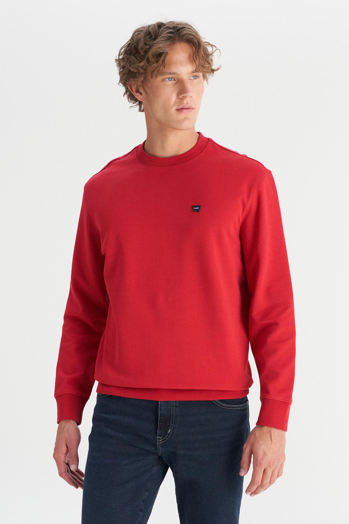 Wrangler Erkek Regular Fit Normal Kesim Bisiklet Yaka Logo Detaylı Sweatshirt Translation missing: ar.content.product_image_main