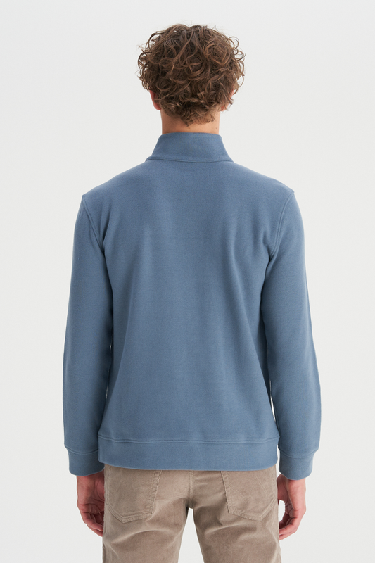 سترة رجالية من رانجلر بقصة عادية وياقة واقفة وسحاب أمامي مع نسيج مضلع