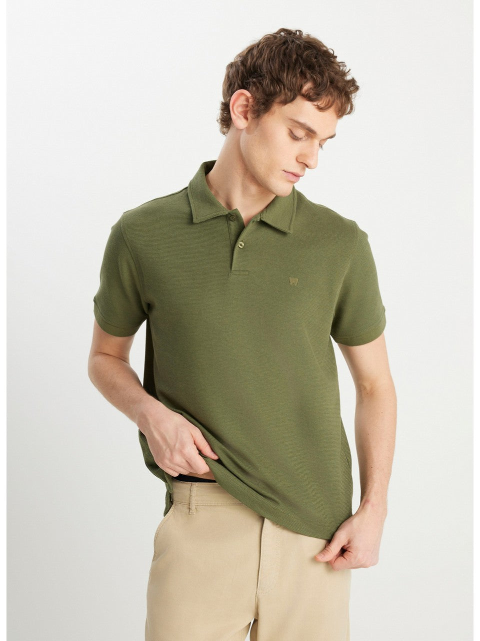 Wrangler Erkek Regular Fit Polo Yaka Pike Pamuklu Kısa Kollu T-Shirt