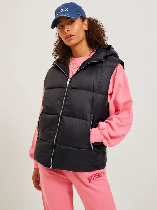 Jack&Jones JJXX Kapüşonlu Oversize Kadın Yelek - Minimalist Stil