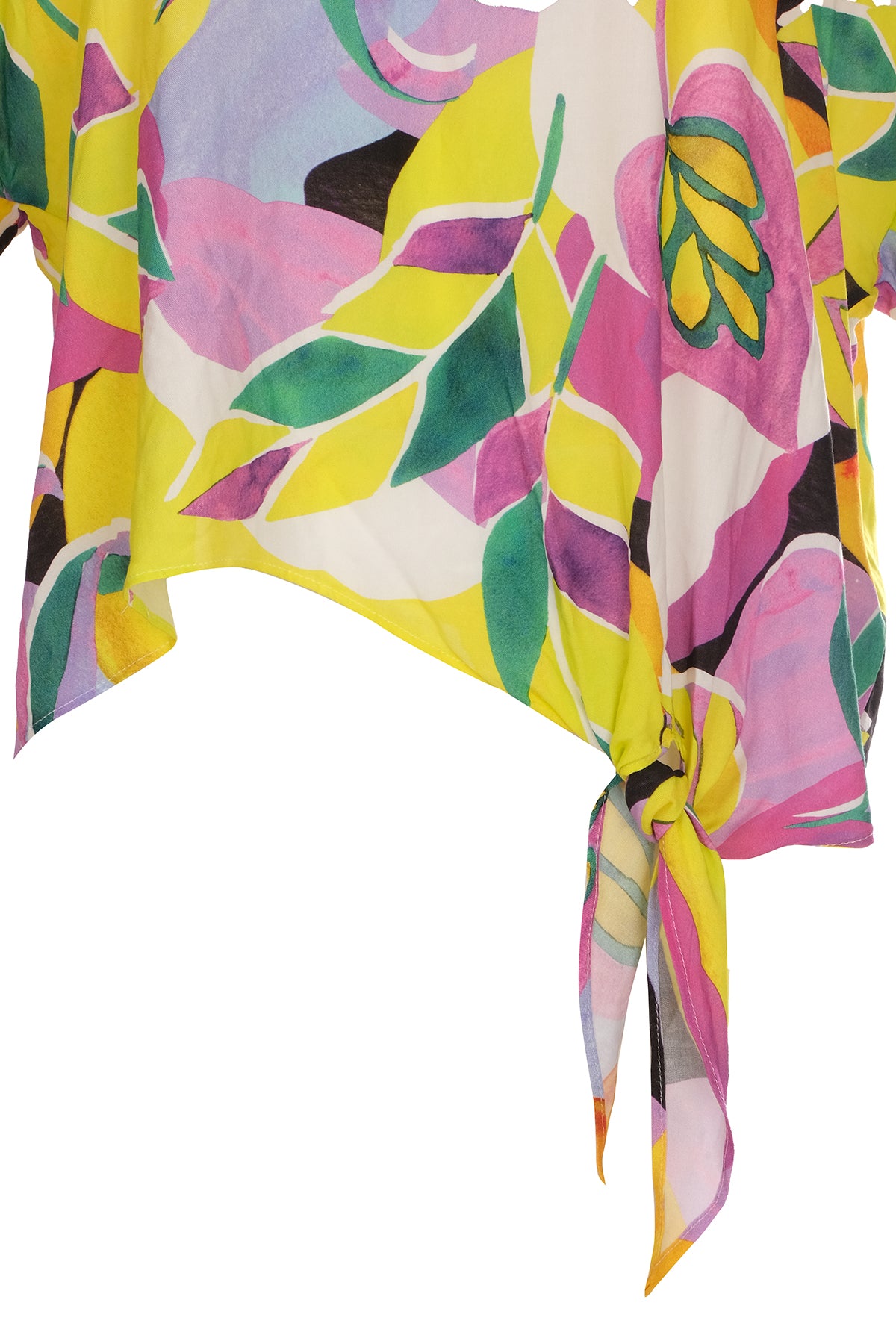 Ysatis Oversize V Yaka Kısa Kol Crop Bluz - Yazlık İkincil görsel