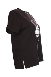 Ysatis Minimalist Oversize Kadın Bluz - Kısa Kol Yuvarlak Yaka