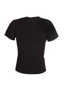 Ysatis Minimalist Oversize Kadın Bluz - Kısa Kol Yuvarlak Yaka