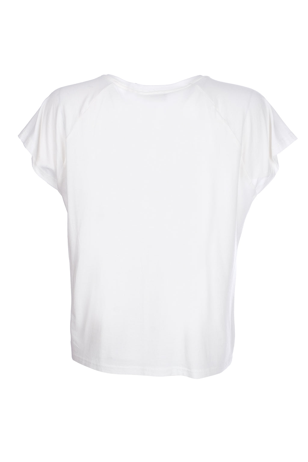 Ysatis Minimalist V Yaka Oversize Kadın Bluz - Kısa Kol