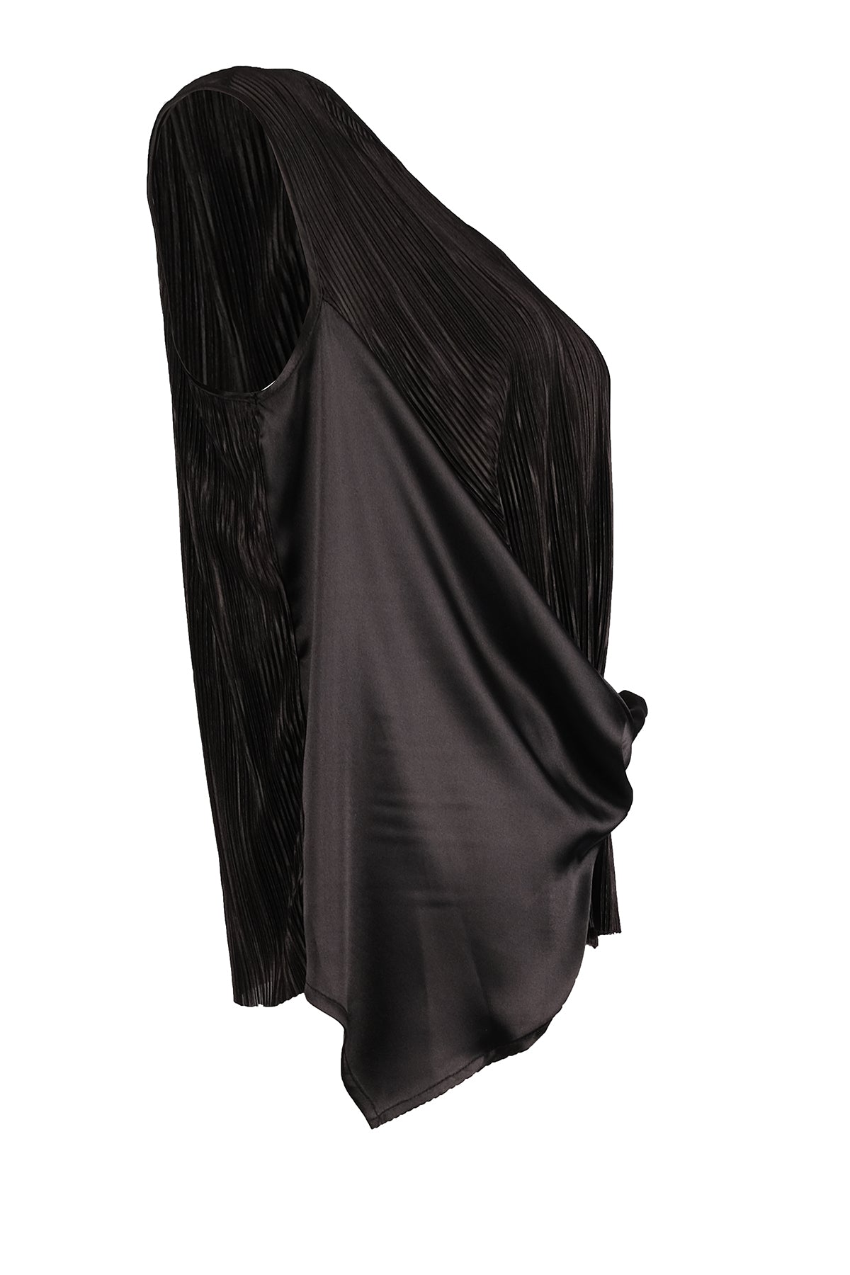 Ysatis Pileli Kolsuz Oversize Crop Bluz - Minimalist Şıklık