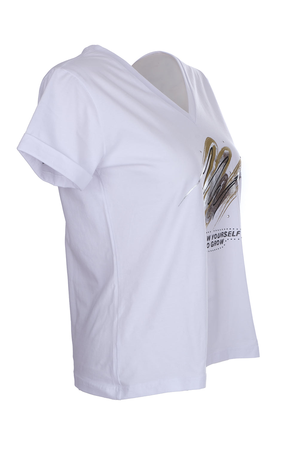 Ysatis Minimalist V Yaka Kısa Kol Kadın Bluz - Günlük & Rahat