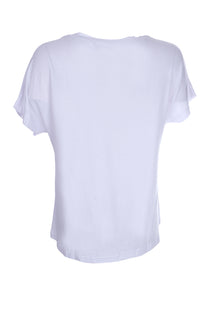 Ysatis Oversize Minimalist Kalp Desenli Kadın Bluz - Kısa Kol