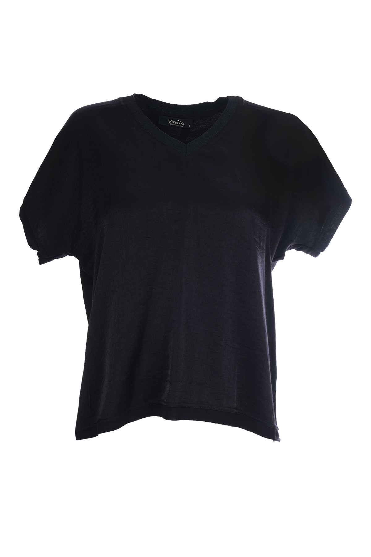 Ysatis Minimalist V Yaka Oversize Crop Bluz - Rahat ve Şık