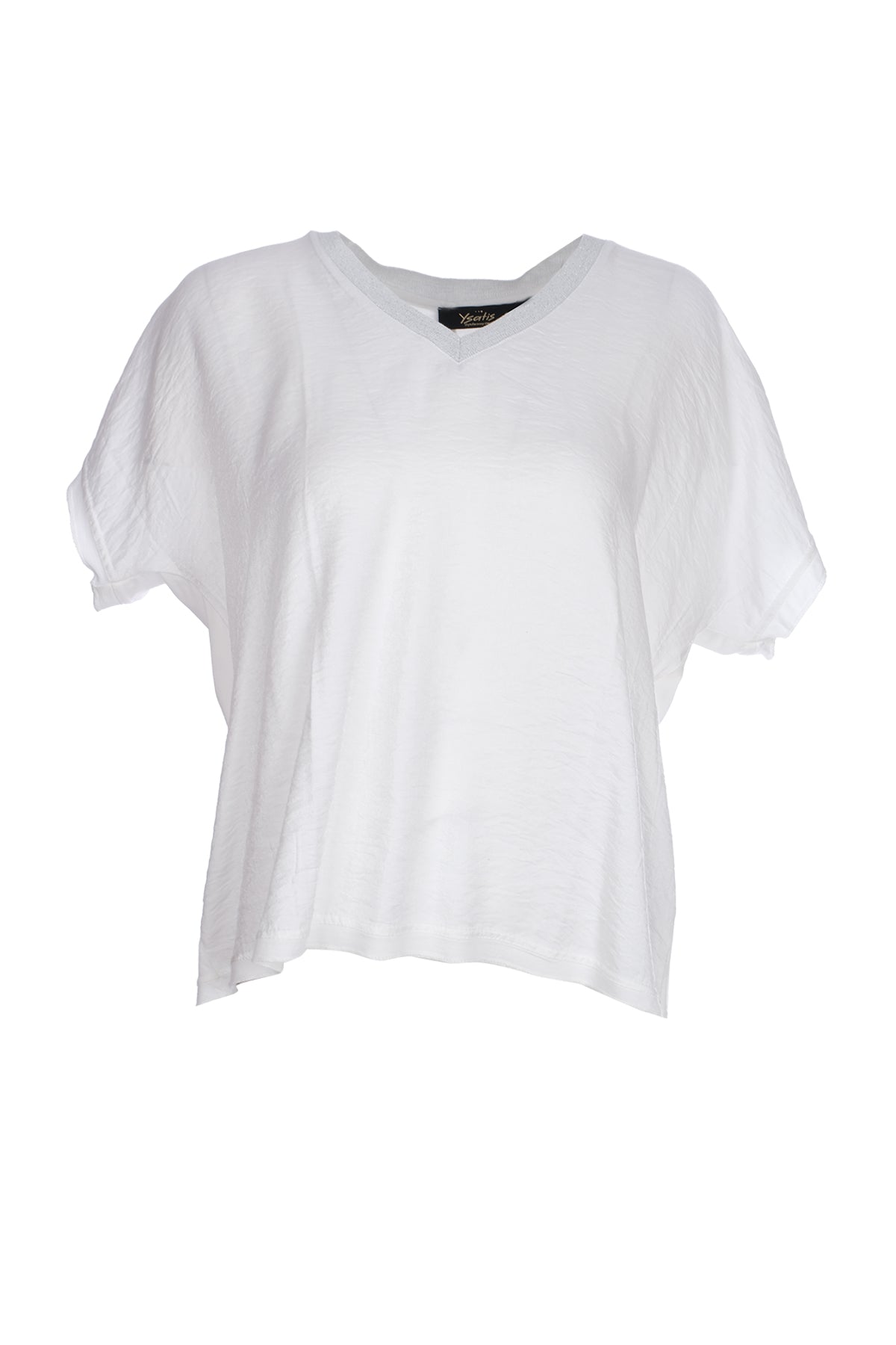 Ysatis Minimalist V Yaka Oversize Crop Bluz - Rahat ve Şık Translation missing: tr.content.product_image_main