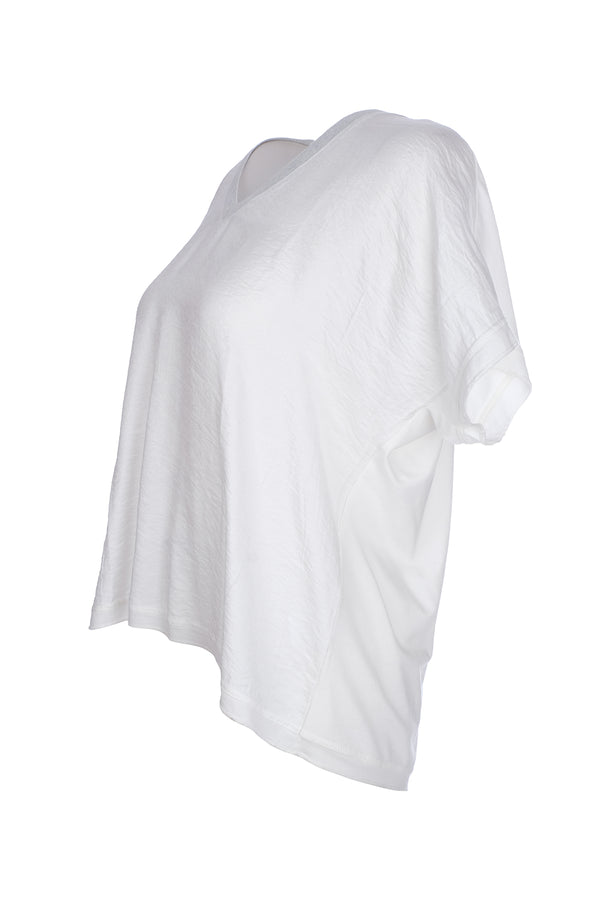 Ysatis Minimalist V Yaka Oversize Crop Bluz - Rahat ve Şık