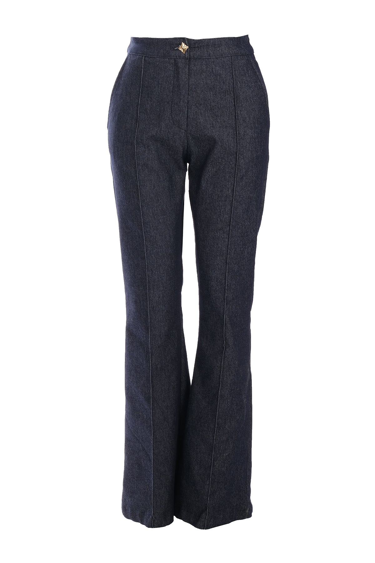 Ysatis Minimalist Yüksek Bel Çizgili Kemerli Kadın Pantolon - Günlük & İş Translation missing: tr.content.product_image_secondary