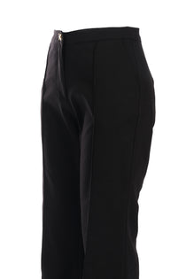 Ysatis Minimalist Yüksek Bel Çizgili Kemerli Kadın Pantolon - Günlük & İş