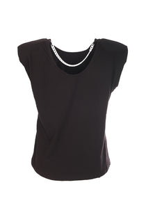 Ysatis Minimalist Crop Bluz - Kısa Kol Yuvarlak Yaka - Günlük Şıklık