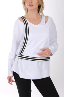 Ysatis Minimalist Oversize V Yaka Uzun Kol Kadın Bluz - Günlük & Özel Gün