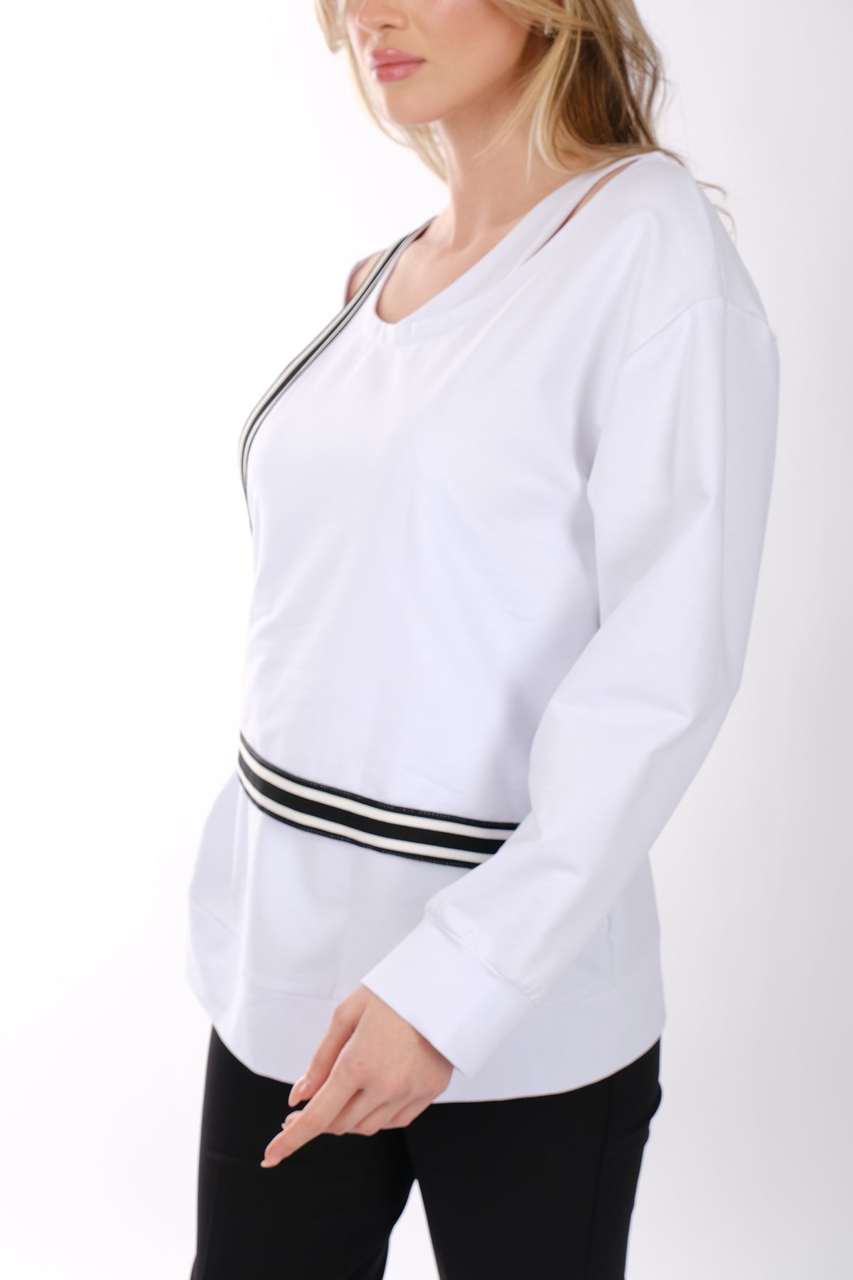 Ysatis Minimalist Oversize V Yaka Uzun Kol Kadın Bluz - Günlük & Özel Gün