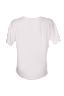 Ysatis V Yaka Oversize Minimalist Kadın Bluz - Kısa Kol - Günlük