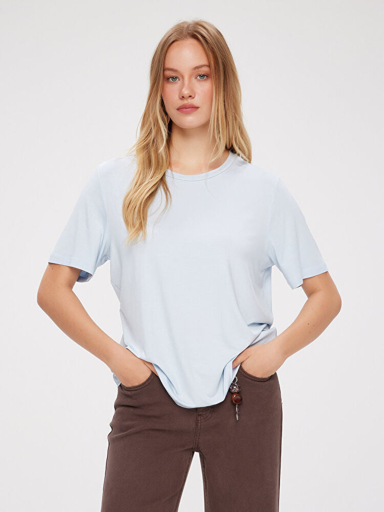 Yuvarlak Yaka Kısa Kol T-Shirt FAİK SÖNMEZ Ana görsel