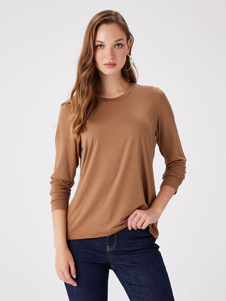 Yuvarlak Yaka Uzun Kol T-Shirt FAİK SÖNMEZ
